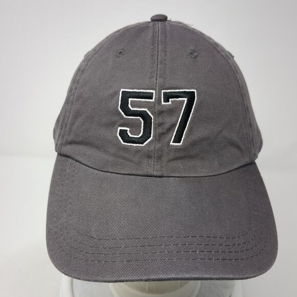 57 Slideback Baseball Cap Gray One Size Adjustatble Embroidered Cap America - Picture 2 of 9